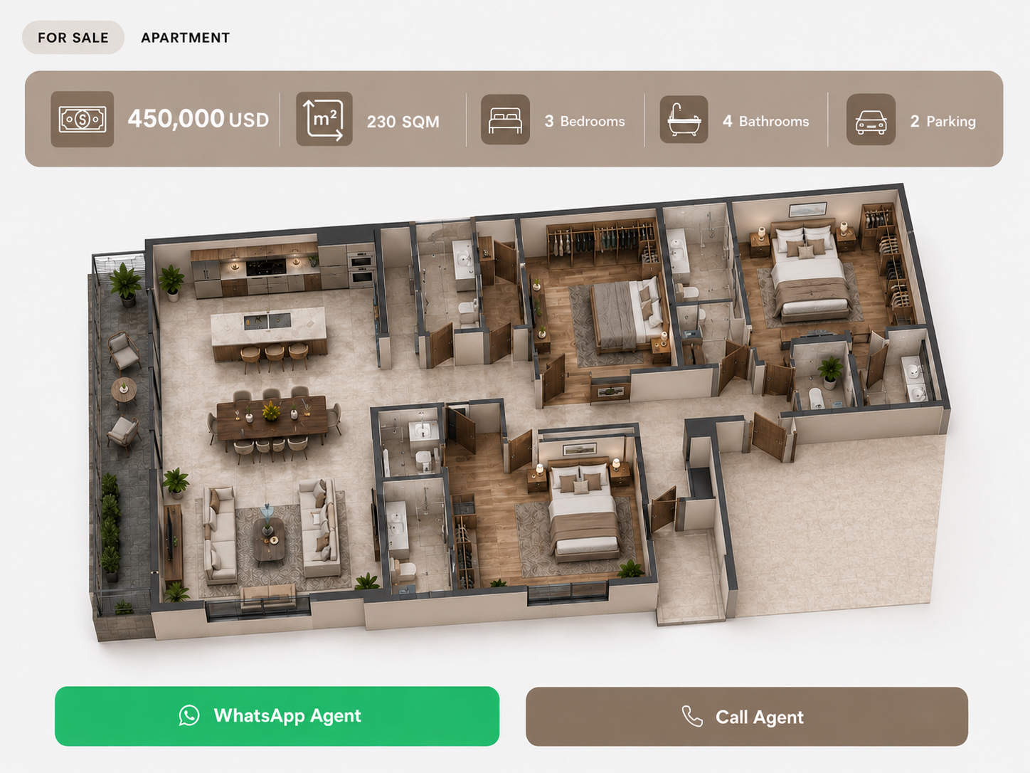  230 sqm Apartment For Sale in Jamhour  | شقة للبيع بمساحة ٢٣٠ م٢ في الجمهور